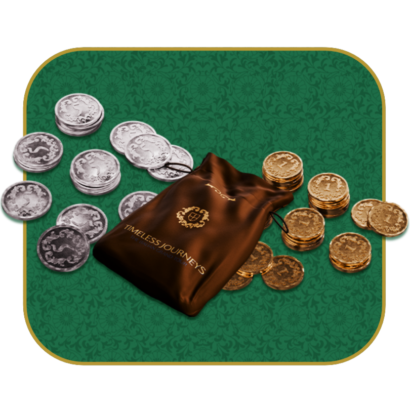 Timeless Journeys: The Italian Grand Tour - Coins and Pouch