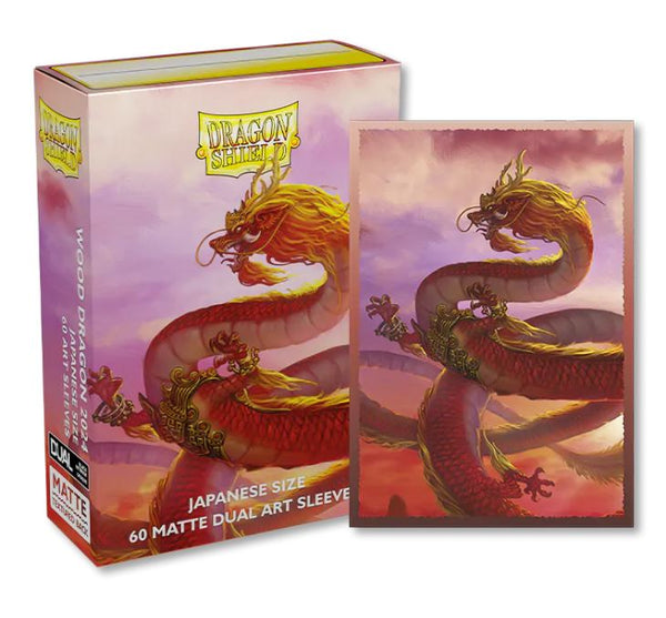 Dragon Shield - Limited Edition Japanese Size Matte Dual Art Sleeves: Wood Dragon 2024 (60ct)
