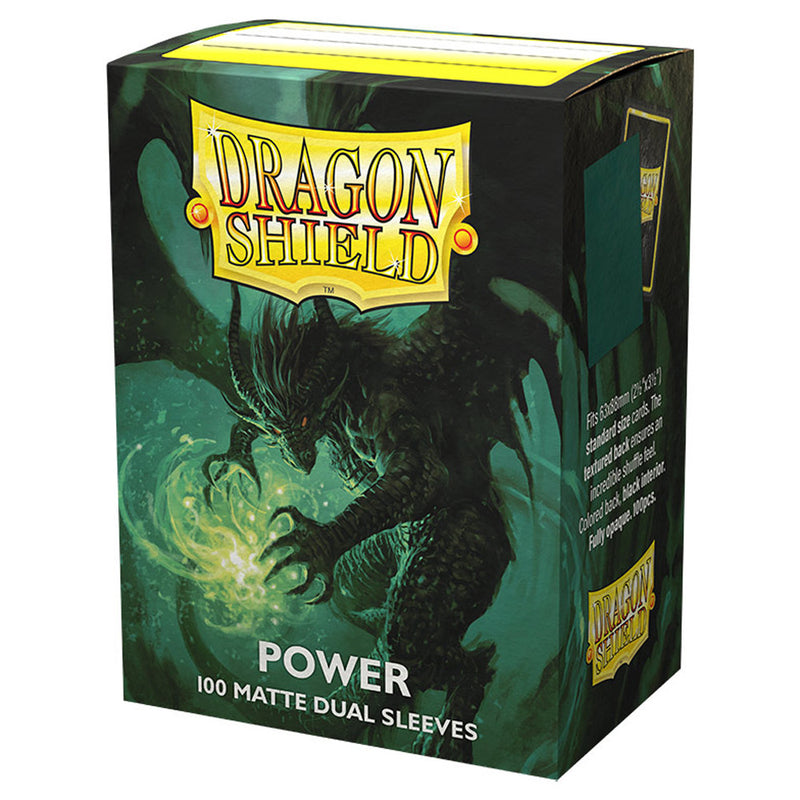 Dragon Shield - Matte Dual Sleeves: Power - Metallic Green (100ct)