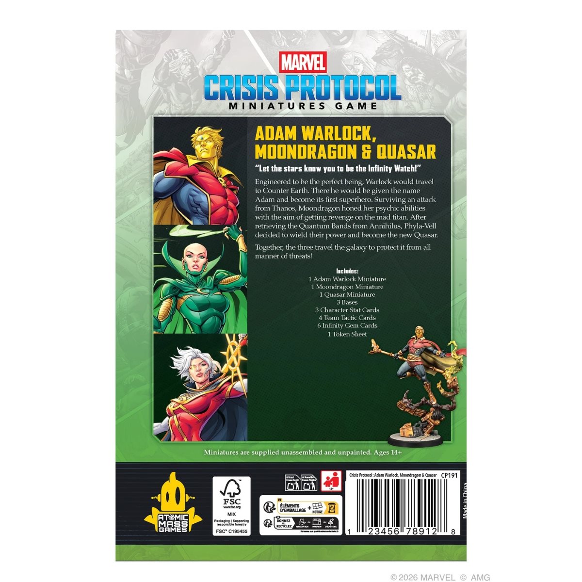Marvel: Crisis Protocol: Adam Warlock, Moondragon & Quasar
