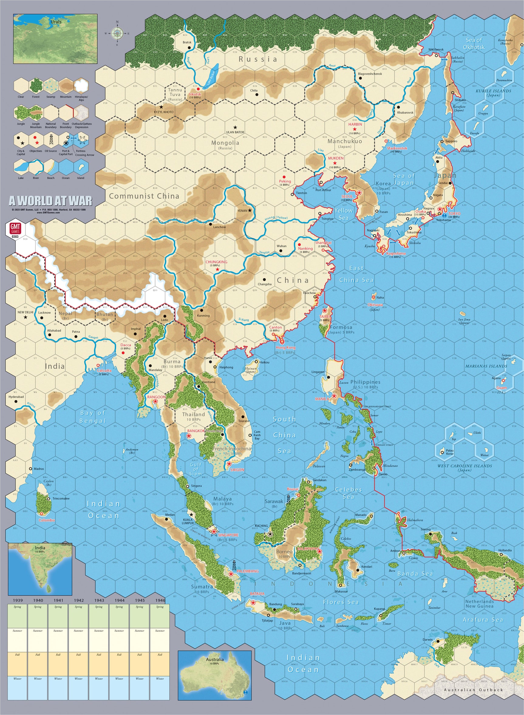 A World at War Mounted Maps