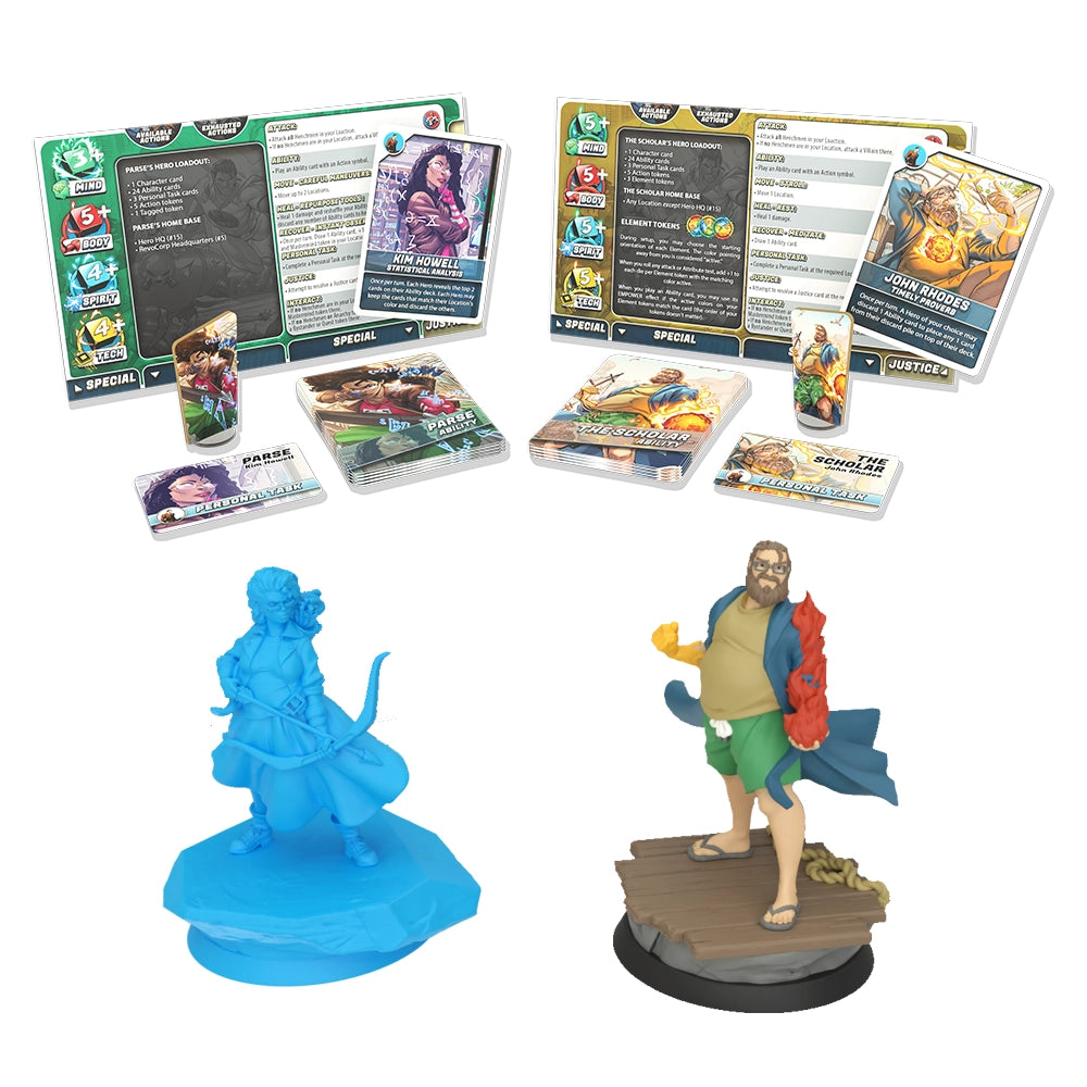 Freedom Five: Parse & The Scholar Team-Up Pack Expansion (Unpainted)