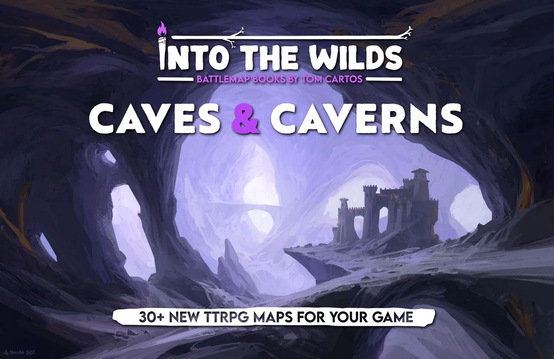 Into the Wilds Battlemap Books - Caves & Caverns