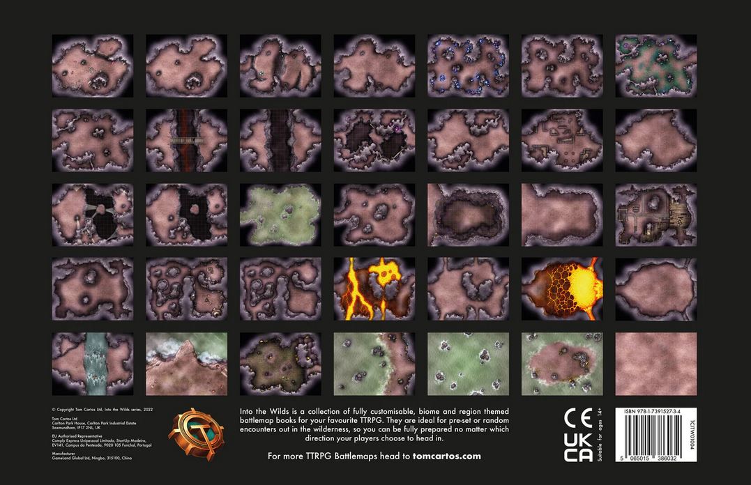 Into the Wilds Battlemap Books - Caves & Caverns