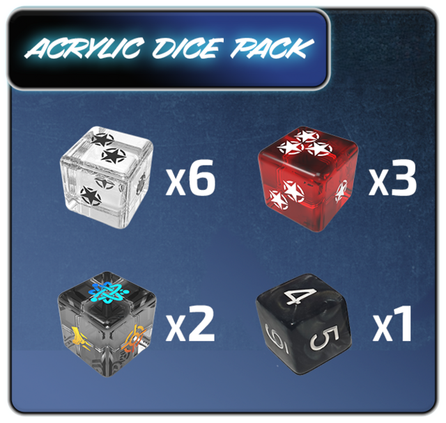 Earth Under Siege: Flashpoint – Acrylic Dice Pack