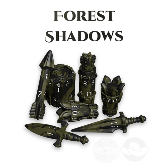 PolyHero Ranger 8 Dice Set - Forest Shadows