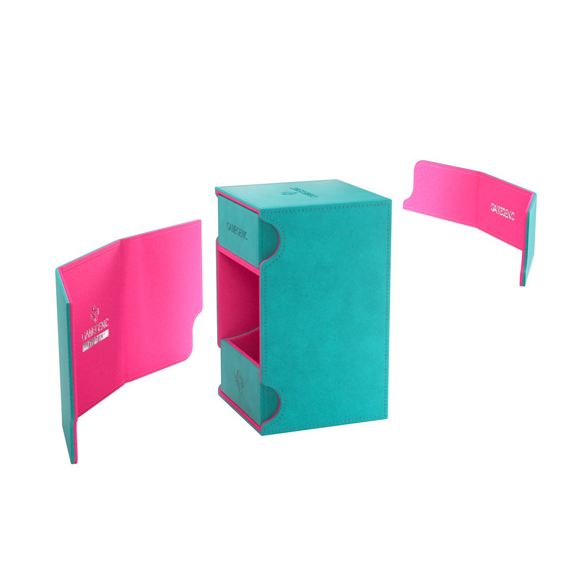 Gamegenic: Watchtower XL Convertible Deck Box Exclusive Edition - Teal / Pink (100ct)