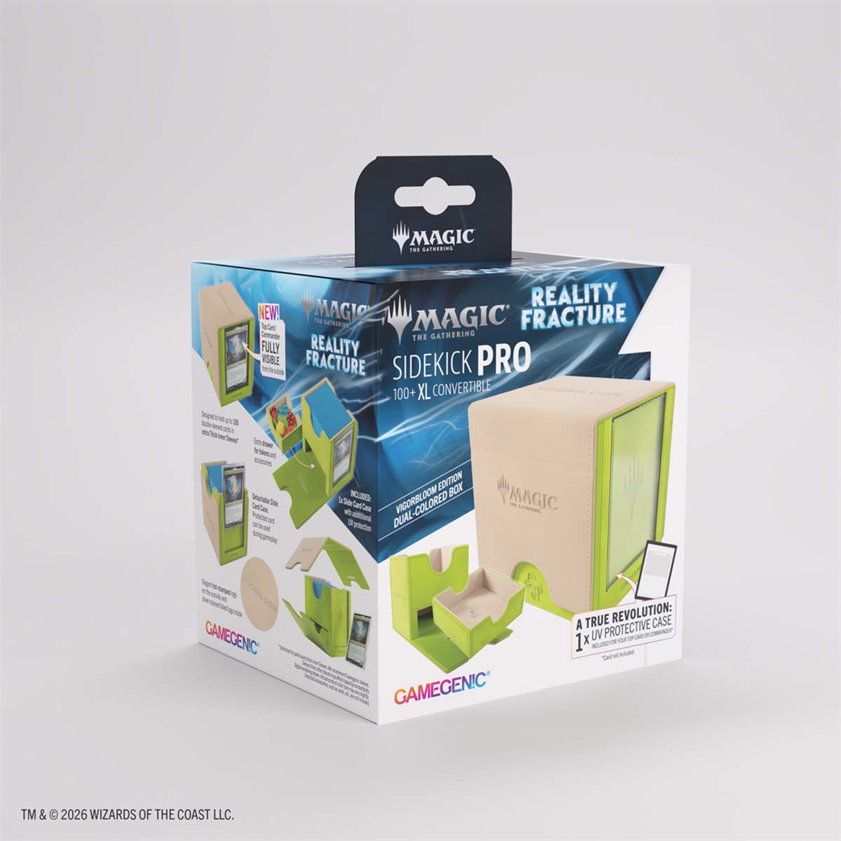Gamegenic - MTG - Reality Fracture Sidekick PRO XL Deck Box (100ct) - Vigorbloom