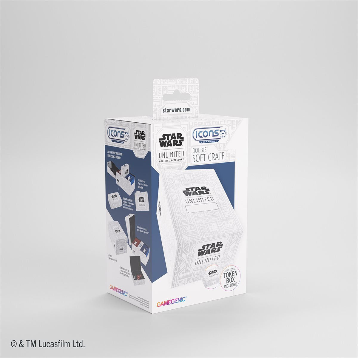 Gamegenic: Star Wars: Unlimited Double: Soft Crate: Unlimited Pattern White *PRE-ORDER*