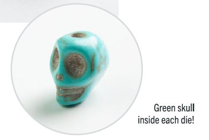 Gamegenic: Embraced Series: Green Skull Dice Set (7pcs)