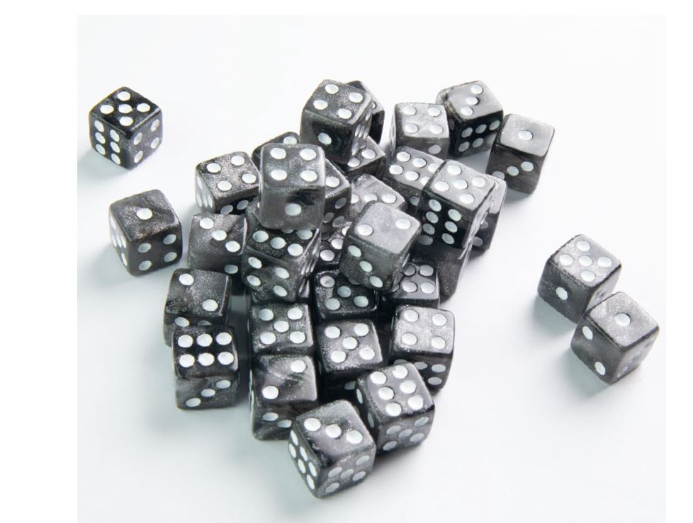 Gamegenic: Galaxy Series 12mm d6 Set of 36: Moon