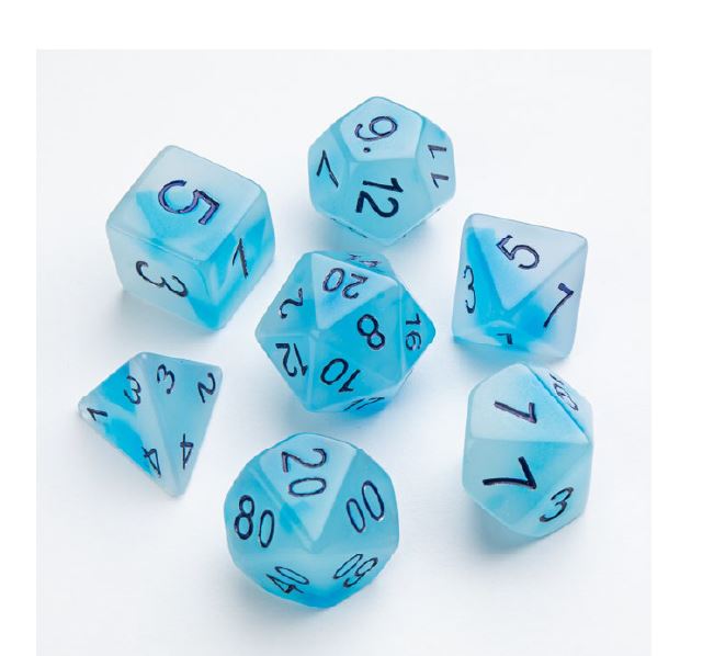 Gamegenic: Glow Series: Icy Crumbs Dice Set (7pcs)