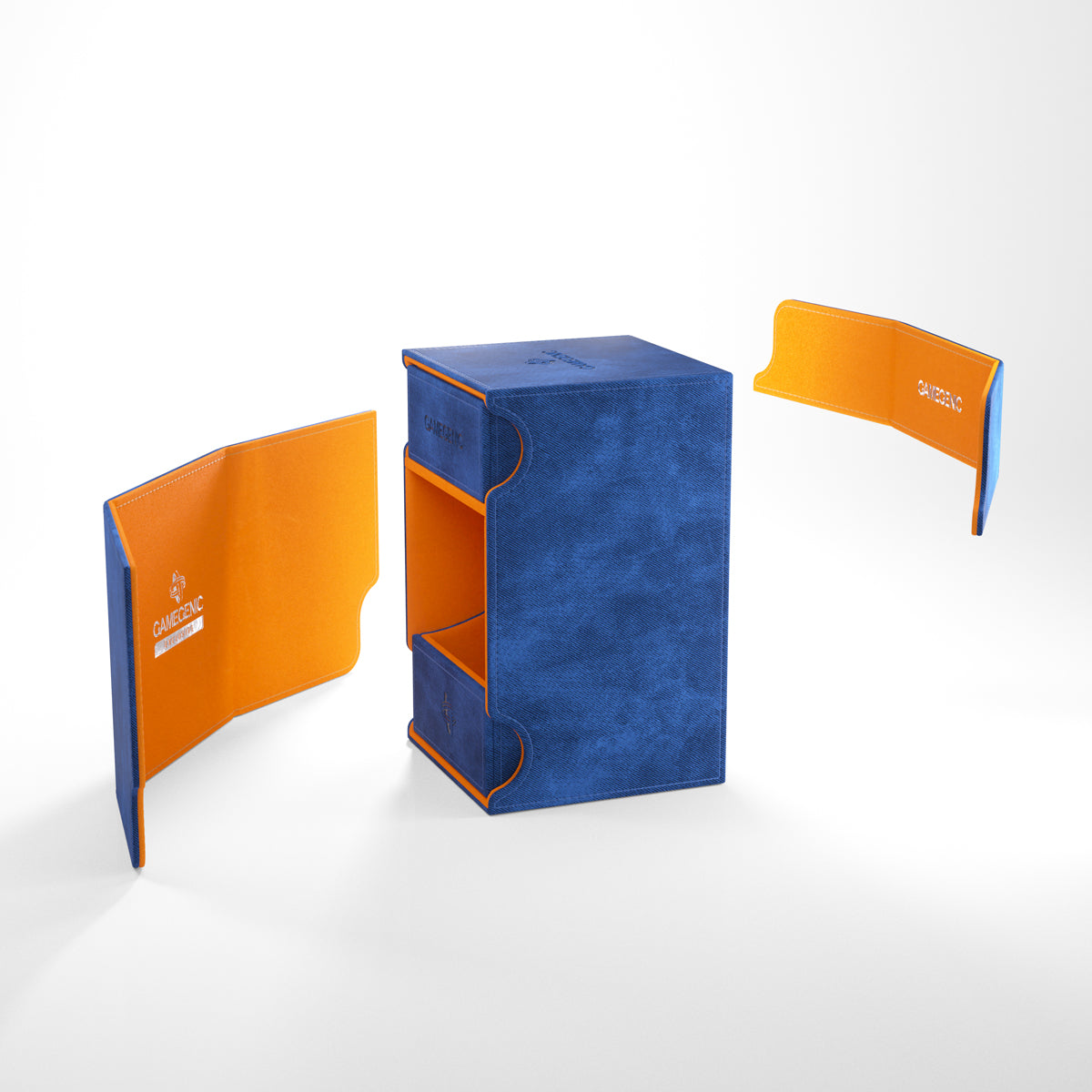 Gamegenic: Watchtower XL Convertible Deck Box - Blue / Orange (100ct)