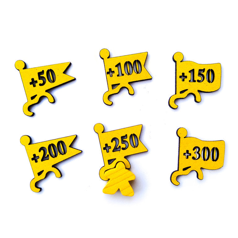 Carcassonne: Scoring Flags YELLOW (Import)