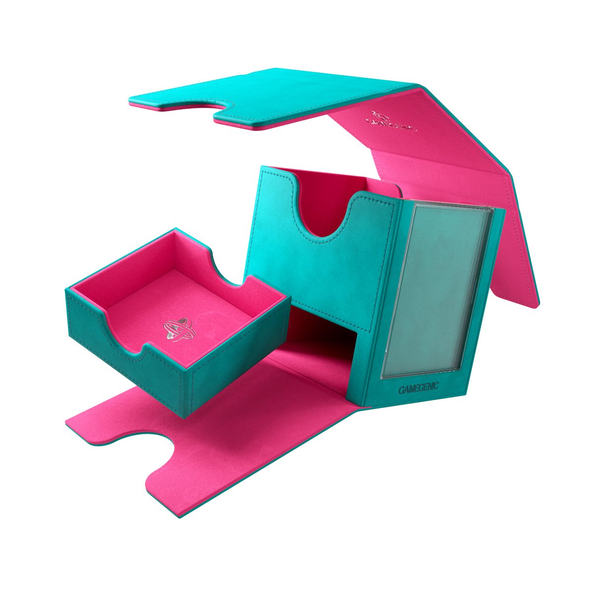 Gamegenic: Sidekick Pro XL Deck Box - Teal / Pink (100ct)