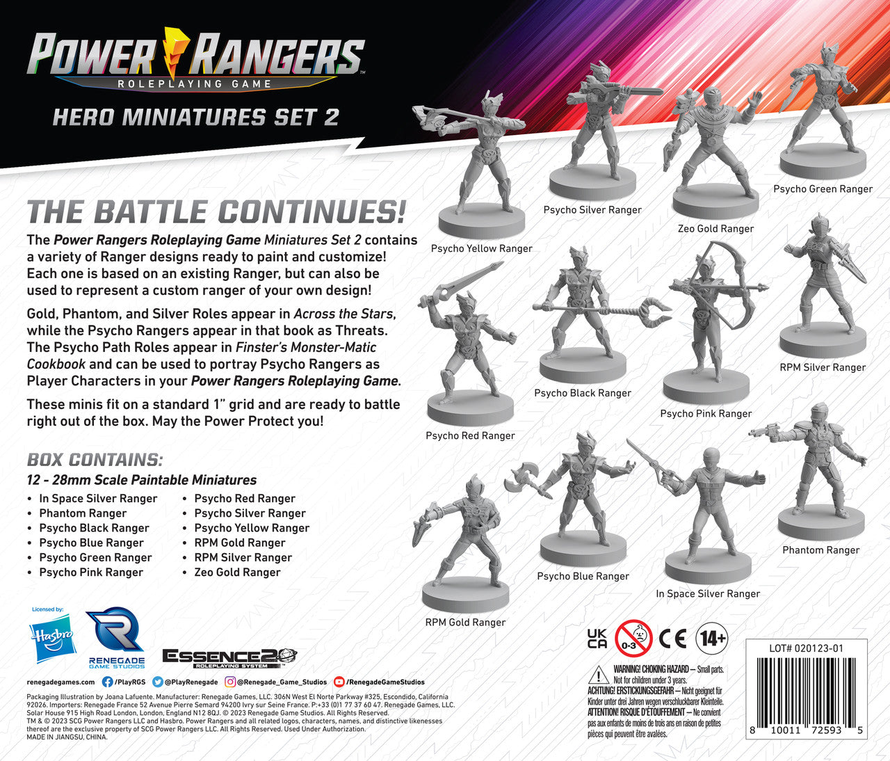 Power Rangers: Roleplaying Game Hero Miniatures Set 2