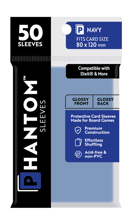 Phantom Sleeves: Navy Size (80mm x 120mm)