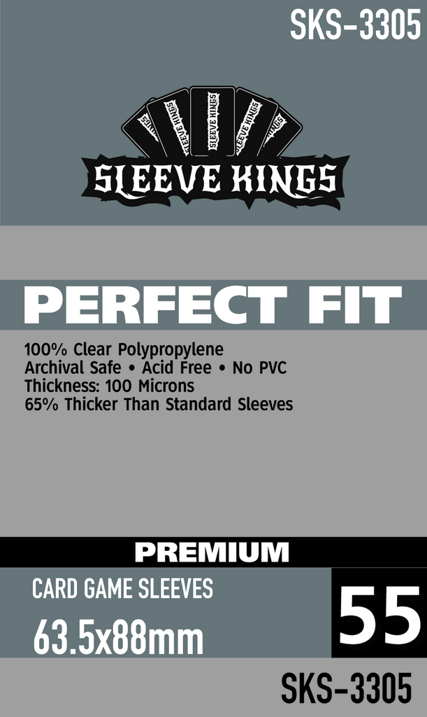 Sleeve Kings - Perfect Fit Premium Card Game Sleeves (63.5x88mm) (55 pack)