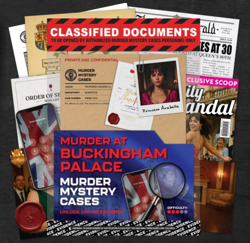 Murder Mystery Cases: Murder at Buckingham Palace *PRE-ORDER*