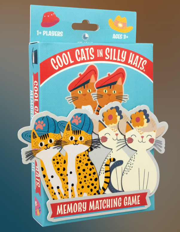 Cool Cats in Silly Hats: Memory Matching Game