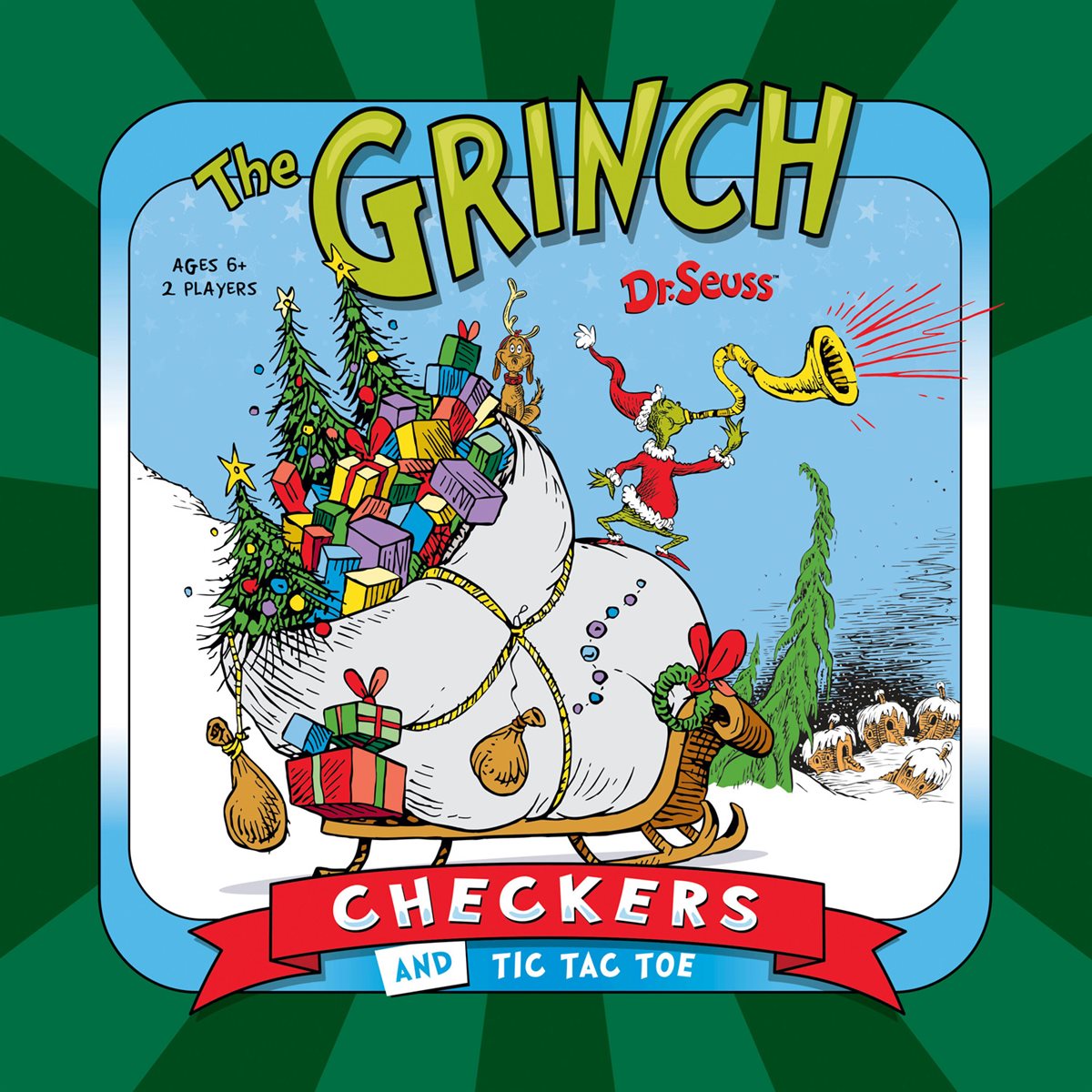 Checkers & Tic Tac Toe - The Grinch *PRE-ORDER*