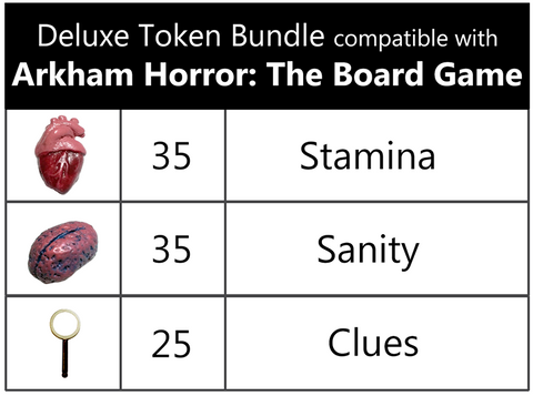 Top Shelf Gamer - Deluxe Token Bundle compatible with Arkham Horror™: The Board Game (Set of 95)