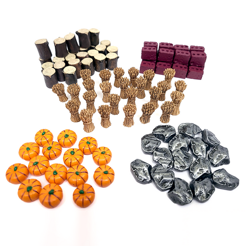 Top Shelf Gamer - Deluxe Resource Tokens compatible with Agricola (Set of 105)