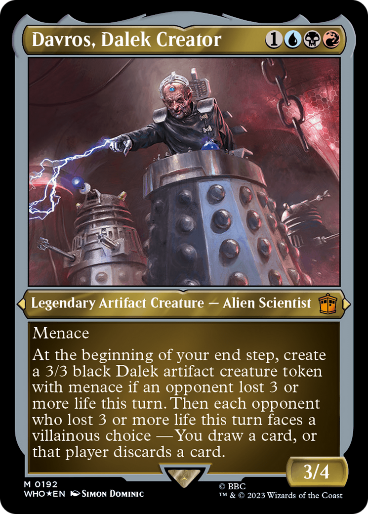 Davros, Dalek Creator (WHO-192) - Doctor Who Etched Foil [Mythic]