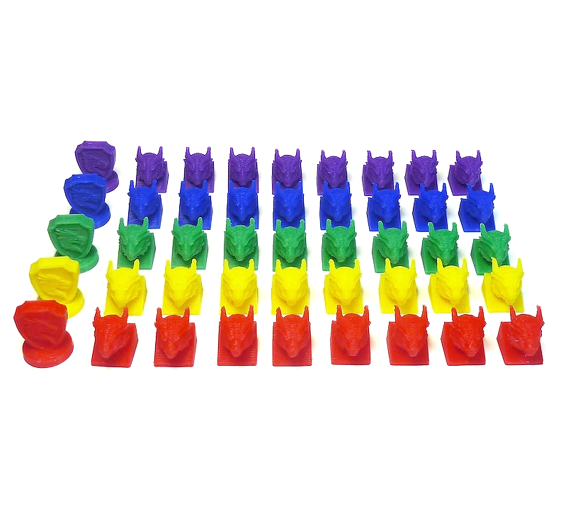 Top Shelf Gamer - Player Tokens compatible with Wyrmspan™ (Set of 45)