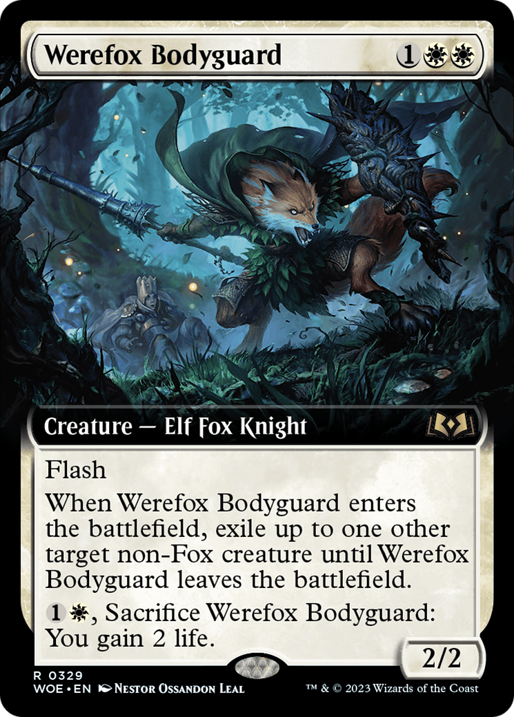 Werefox Bodyguard (WOE-329) - Wilds of Eldraine: (Extended Art) [Rare]