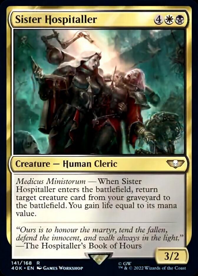 Sister Hospitaller (40K-141) - Warhammer 40,000 Commander [Rare]