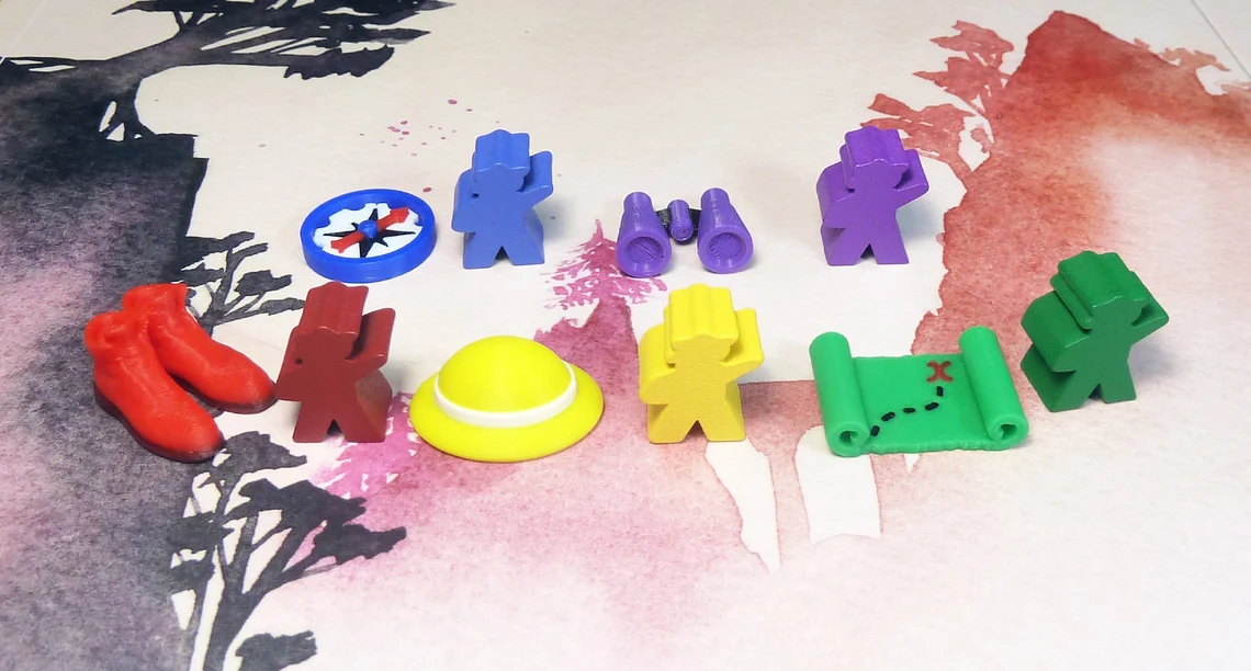 Top Shelf Gamer - Explorer Tokens compatible with Wyrmspan (Set of 5)