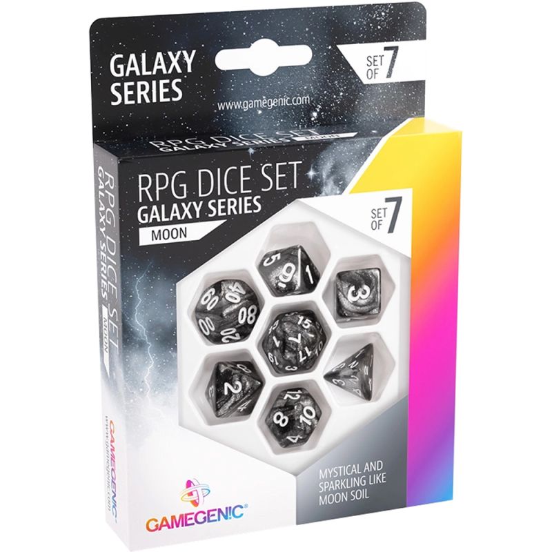 Gamegenic: Galaxy Series: Moon Dice Set (7pcs)