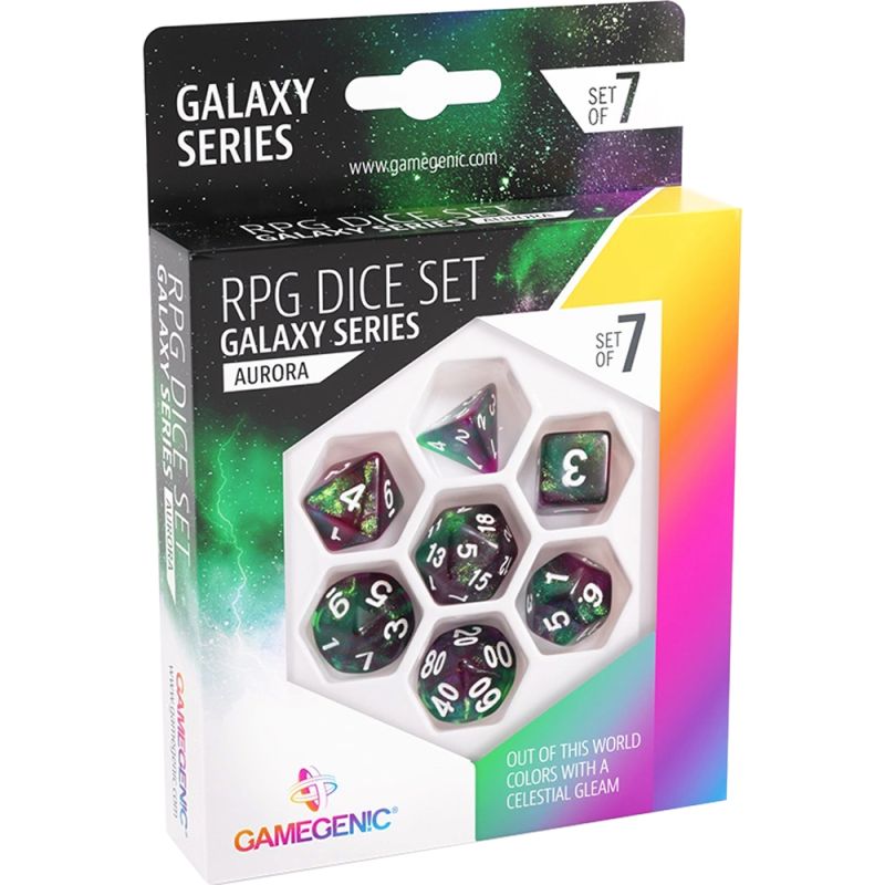 Gamegenic: Galaxy Series: Aurora Dice Set (7pcs)