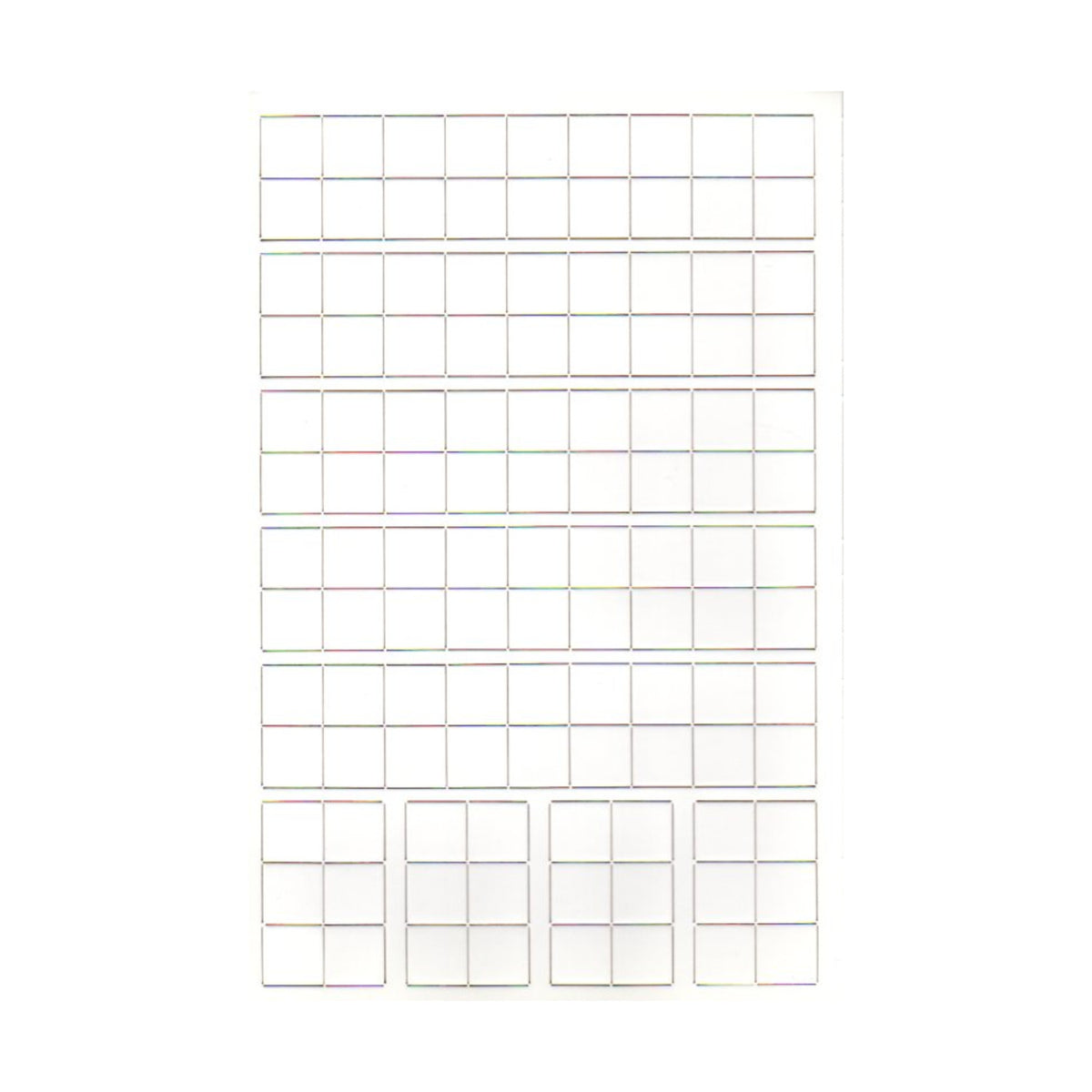 9/16" Blank White Counter Sheet (Half Sheet)
