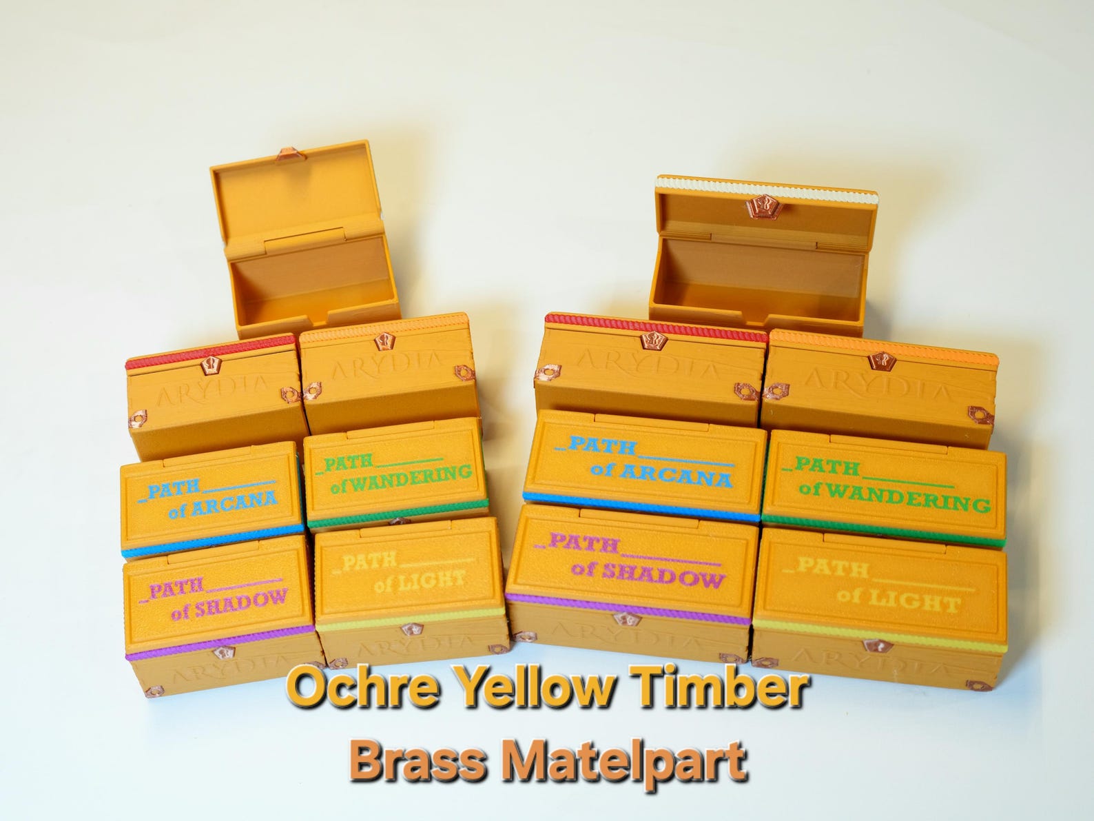 BGisGood - Arydia Wooden Treasure Chests - Game Upgrade Standary-Sized Version ( All Color - 21 Pieces)