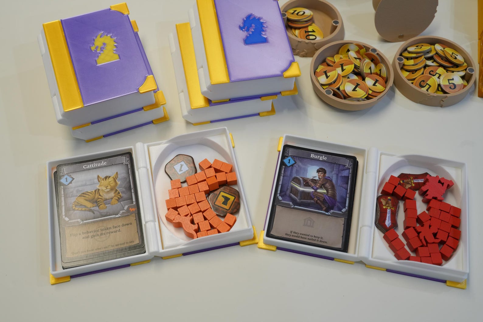 BGisGood - Clanks! Catacombs Board Game Thematics Insert Organizer - All Set 6 Players Magnet