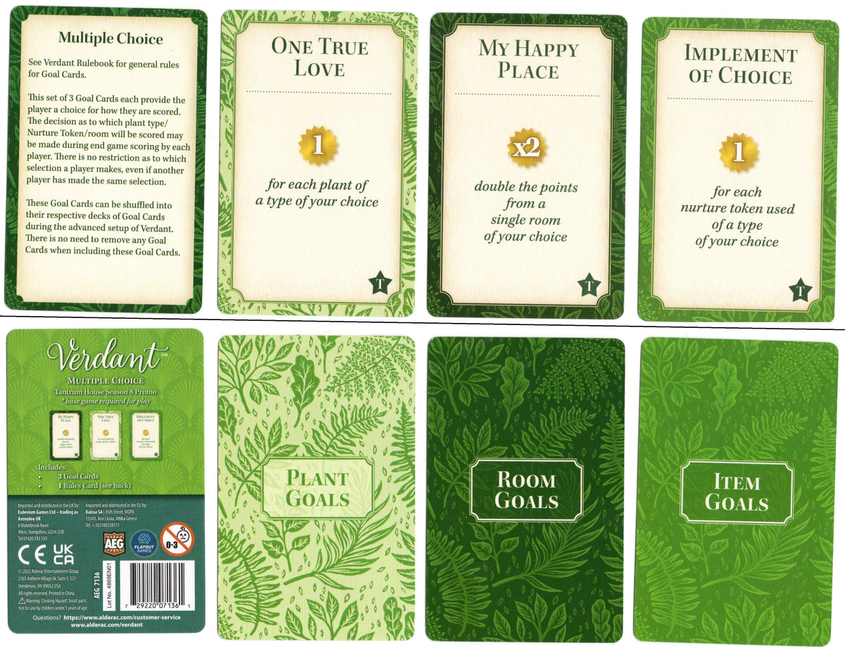 Verdant: Multiple Choice Tantrum House Season 8 Promo Cards