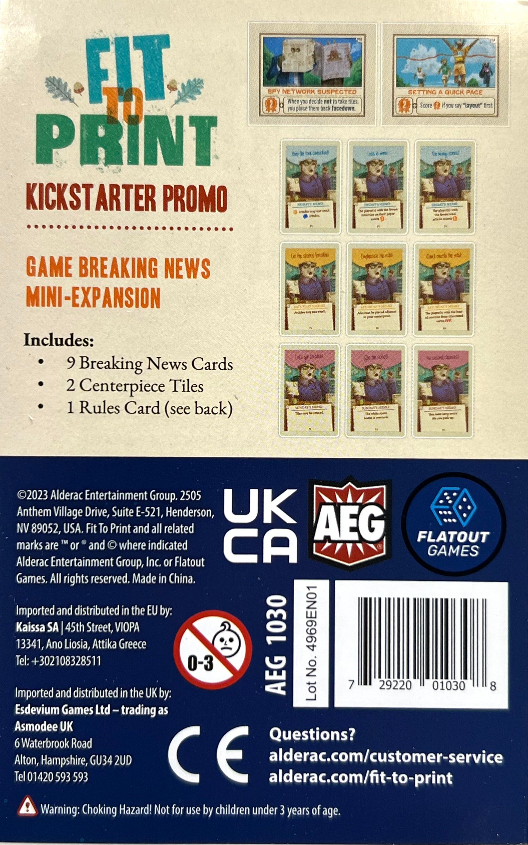 Fit To Print: Game Breaking News Mini-Expansion