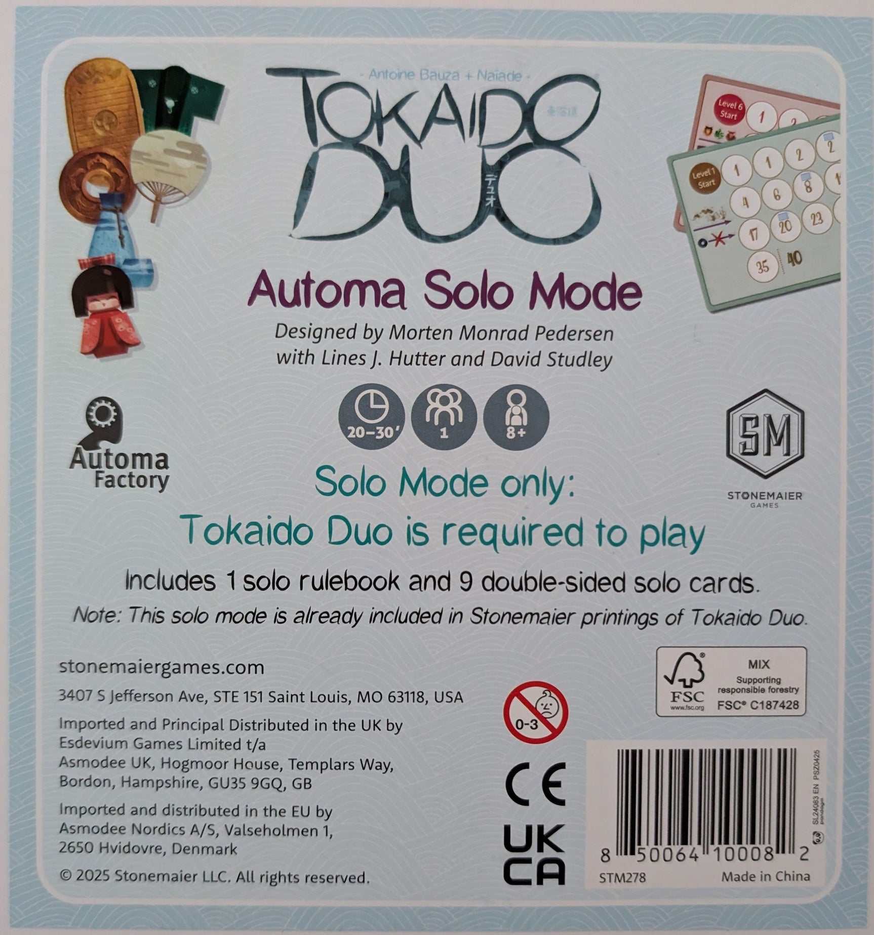 Tokaido Duo: Automa Solo Mode