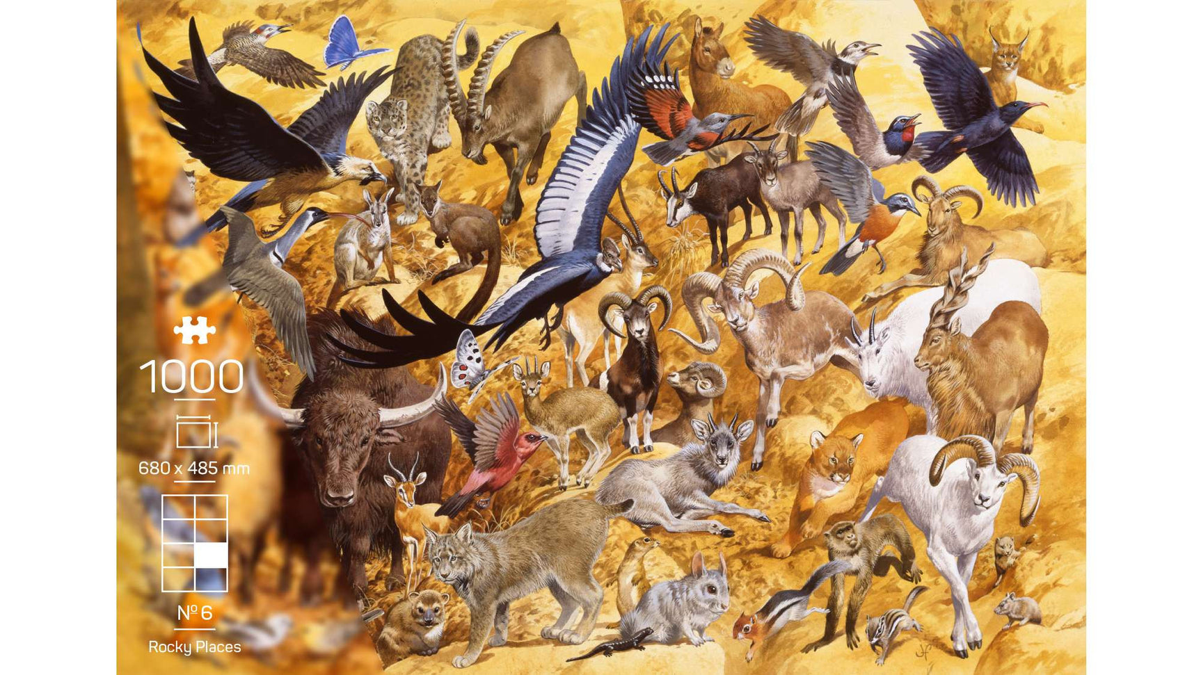 Treecer Puzzles - The Wildlife Collection – Nr. 6 Rocky Places (1000 Pieces) (Import)