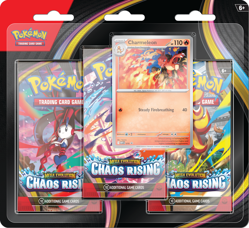 Pokemon - Mega Evolution - Chaos Rising - 3Pack Blister