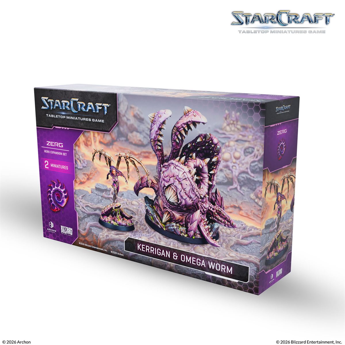 StarCraft: Tabletop Miniatures Game - Zerg - Kerrigan & Omega Worm Expansion Set *PRE-ORDER*