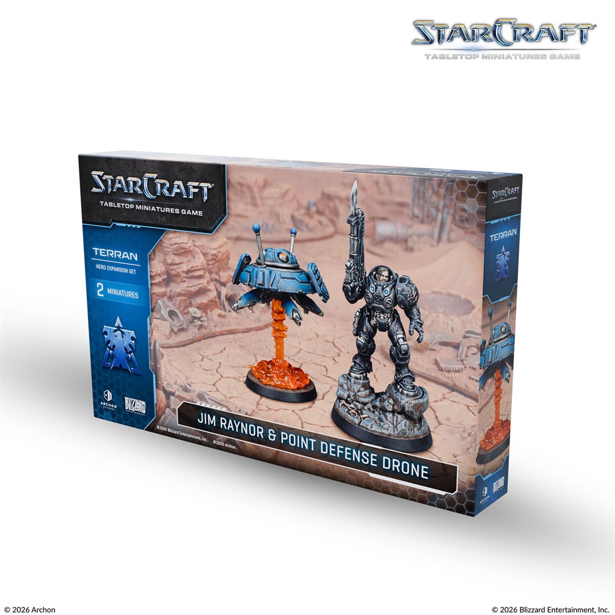 StarCraft: Tabletop Miniatures Game - Terran - Jim Raynor & Point Defense Drone Expansion Set *PRE-ORDER*