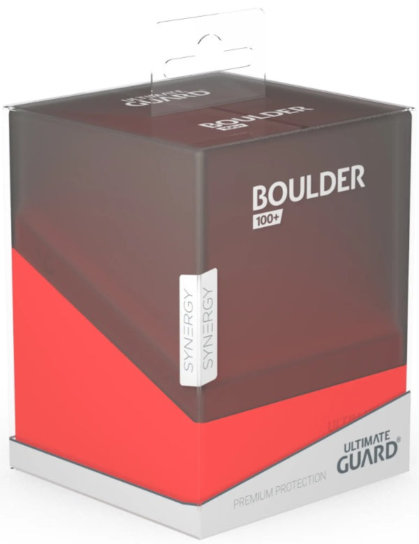 Ultimate Guard - Boulder™ 100+ Deck Case Synergy (Black/Red)