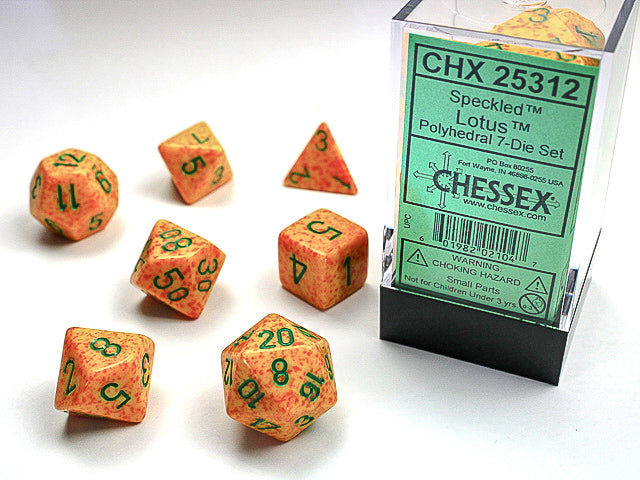 Chessex - 7 Piece - Speckled - Lotus