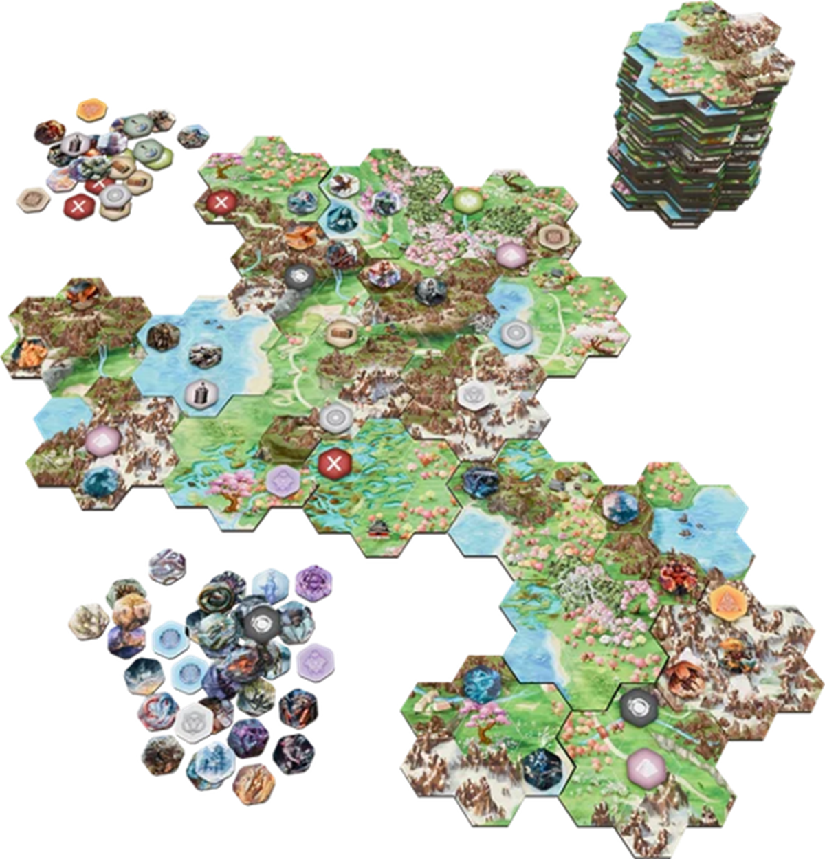 HEXplore It: The Mountains of Godai - Ishidan Map Pack *PRE-ORDER*