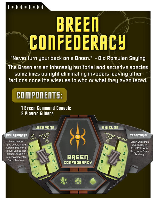 Star Trek: Ascendancy – The Breen Confederacy (Updated Edition) *PRE-ORDER*