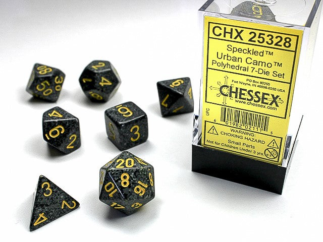 Chessex - 7 Piece - Speckled - Urban Camo