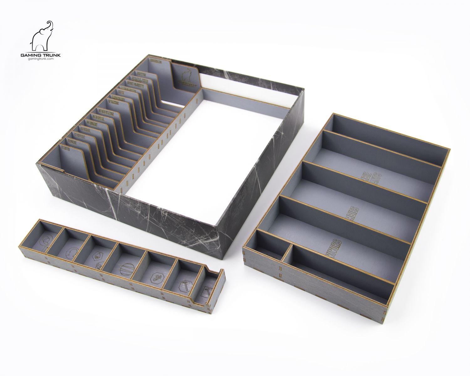 Gaming Trunk - Winter Night Organizer for Dead of Winter The Long Night (Gray)